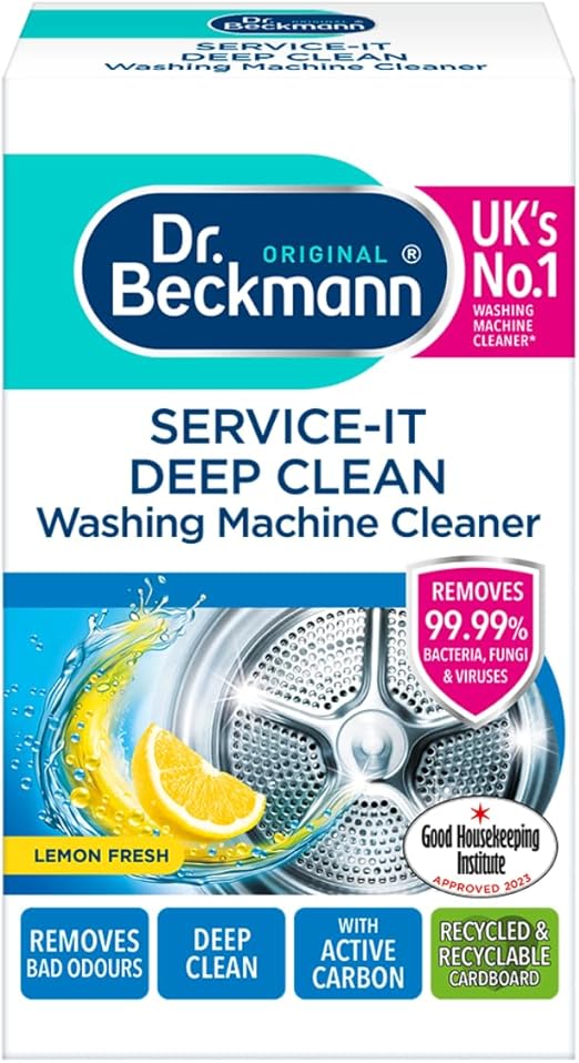 Dr. Beckmann Service-it Deep Clean Washing Machine Cleaner | Removes 99,99 % of bacteria and fungi and viruses | eliminates bad odours | 250 g