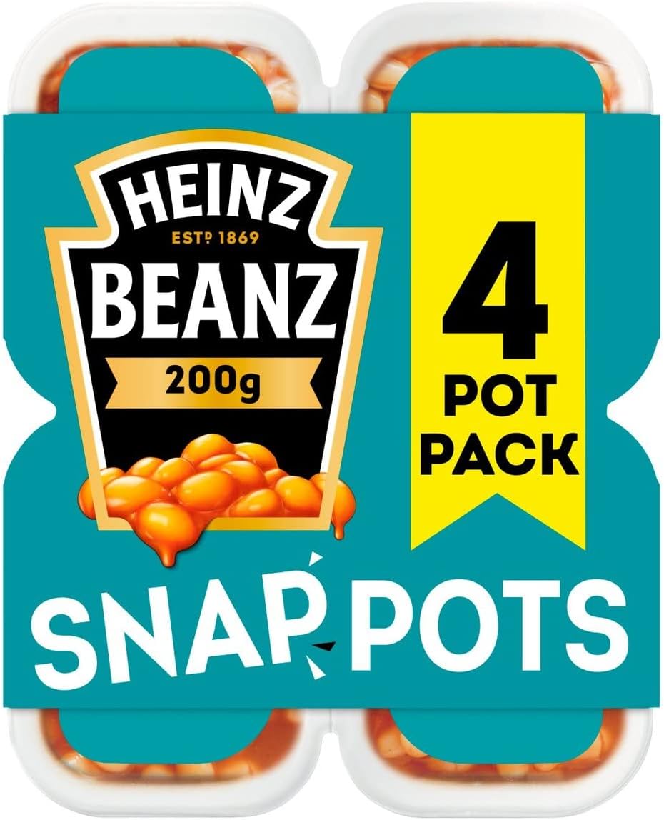 Heinz Baked Beanz Snap Pots, 200 g (Pack of 4) Heinz
