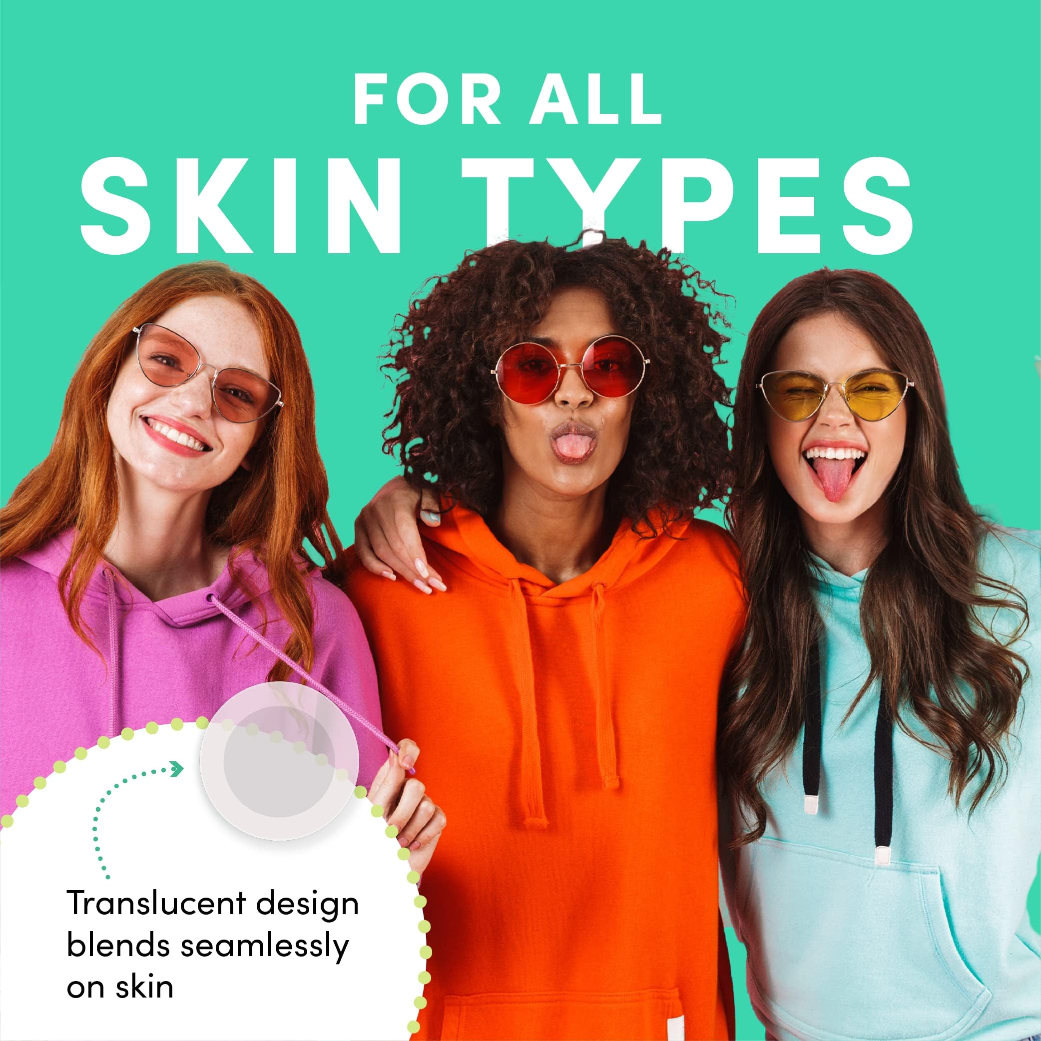 Dots for Spots Acne Patches - Pack of 24 Translucent Hydrocolloid Pimple Patch Spot Treatment Stickers for Face and Body - Fast-Acting, Vegan & Cruelty Free Skin Care Dots for Spots