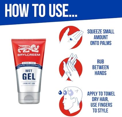 Brylcreem Wet Look Hair Gel, 150 ml Brylcreem