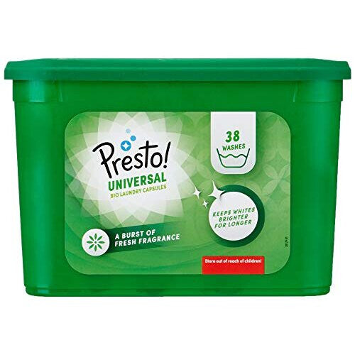 Presto! Laundry Capsules Bio Universal, 152 Washes (4 Packs , 38 Each) Presto!