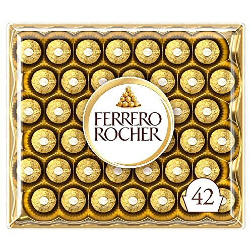 Ferrero Rocher Pralines, Chocolate Gift, Wedding Gifts, Gifts for Women, Birthday Gifts for Men, Chocolate Hamper, Covered in Milk Chocolate and Nuts, Ferrero Rocher