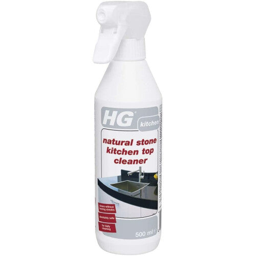 HG Natural Stone Kitchen Top Cleaner 500 ml is a Kitchen top Cleaner for Quick, no Streak, Safe Cleaning on a Daily Basis HG