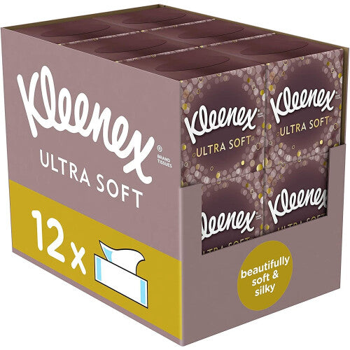 Kleenex Ultra Soft Facial Tissues - 12 Cube Boxes Kleenex