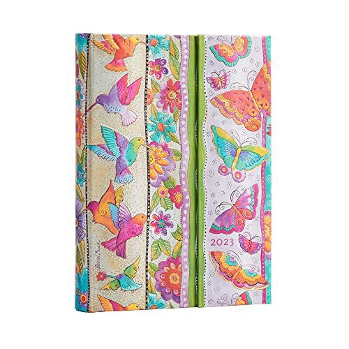 Paperblanks 12 Month Planners 2023 Hummingbirds & Flutterbyes | Day-at-a-Time | Midi (130 180 mm) Paperblanks