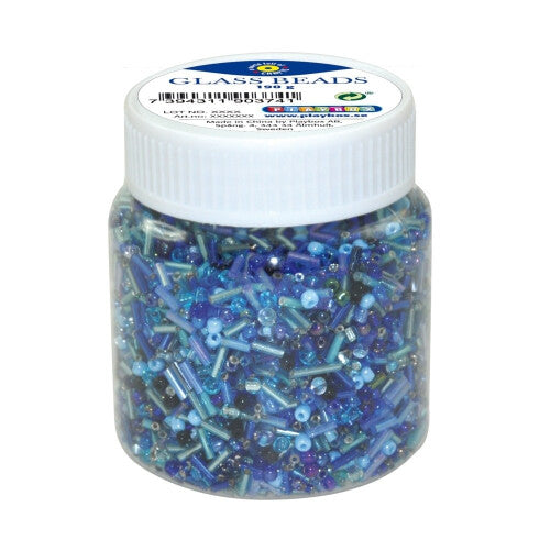 Pbx2470744 - Playbox - Glass Beads (sticks) Blue Mix - 190g Playbox