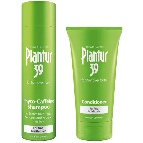 Plantur 39 Caffeine Shampoo and Conditioner Set Prevents and Reduces Hair Loss | For Fine Brittle Hair | Unique Galenic Formula Supports Hai NORSONS