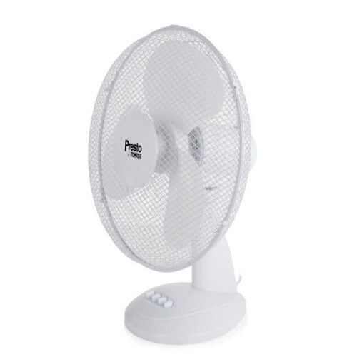 Presto 16 Inch OSCILLATING ELECTRIC DESK FAN 3 SPEED SILENT PORTABLE Home Office Tower