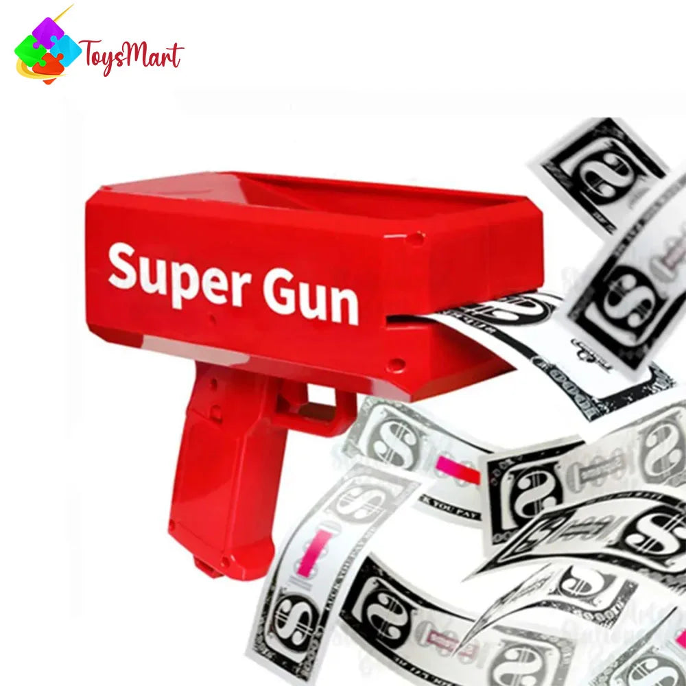 Rain Money Gun Paper Spary Machine Toy Gun Money Gun with 100 Pcs Play Money Cash Gun Party Supplies NORSONS