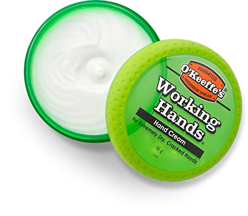O’Keeffe’s Working Hands, 96g Jar - Hand Cream for Extremely Dry, Cracked Hands | Instantly Boosts Moisture Levels, Creates a Protective Layer & Prevents Moisture Loss O'Keeffe's