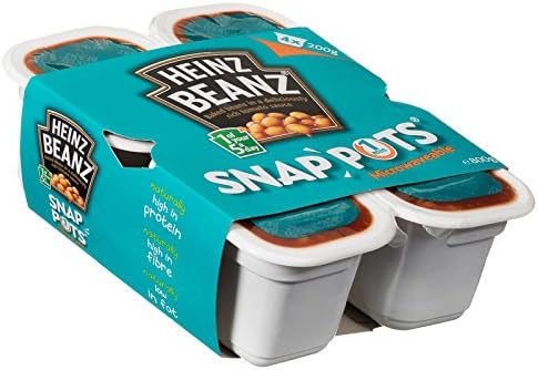 Heinz Baked Beanz Snap Pots, 200 g (Pack of 4) Heinz