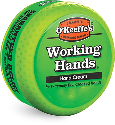 O’Keeffe’s Working Hands, 96g Jar - Hand Cream for Extremely Dry, Cracked Hands | Instantly Boosts Moisture Levels, Creates a Protective Layer & Prevents Moisture Loss O'Keeffe's