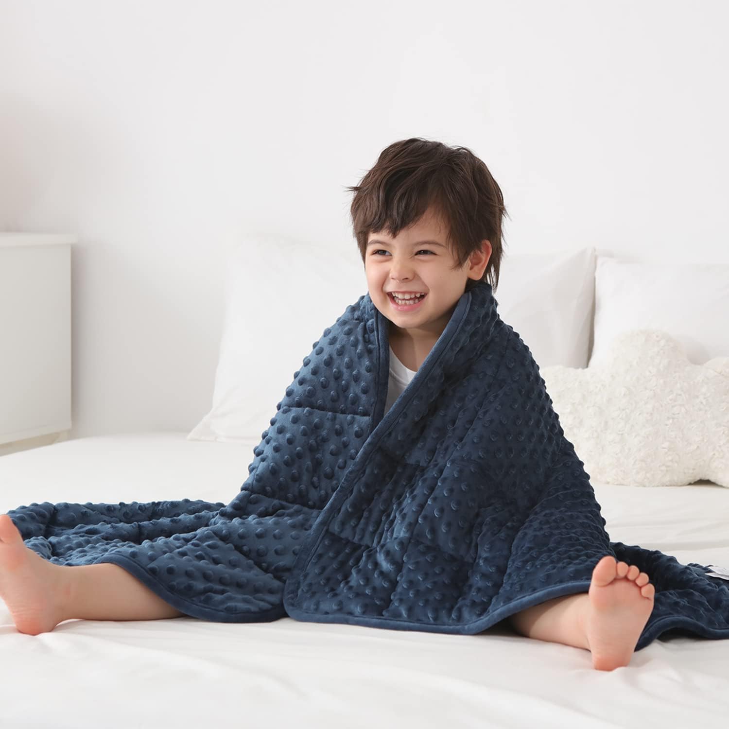 Weighted Blanket Twin 12lbs for Adult(48"×72",Gray) Breathable Soft Minky Weighted Throw Blanket for All Season,Heavy Blanket with Premium Glass Beads