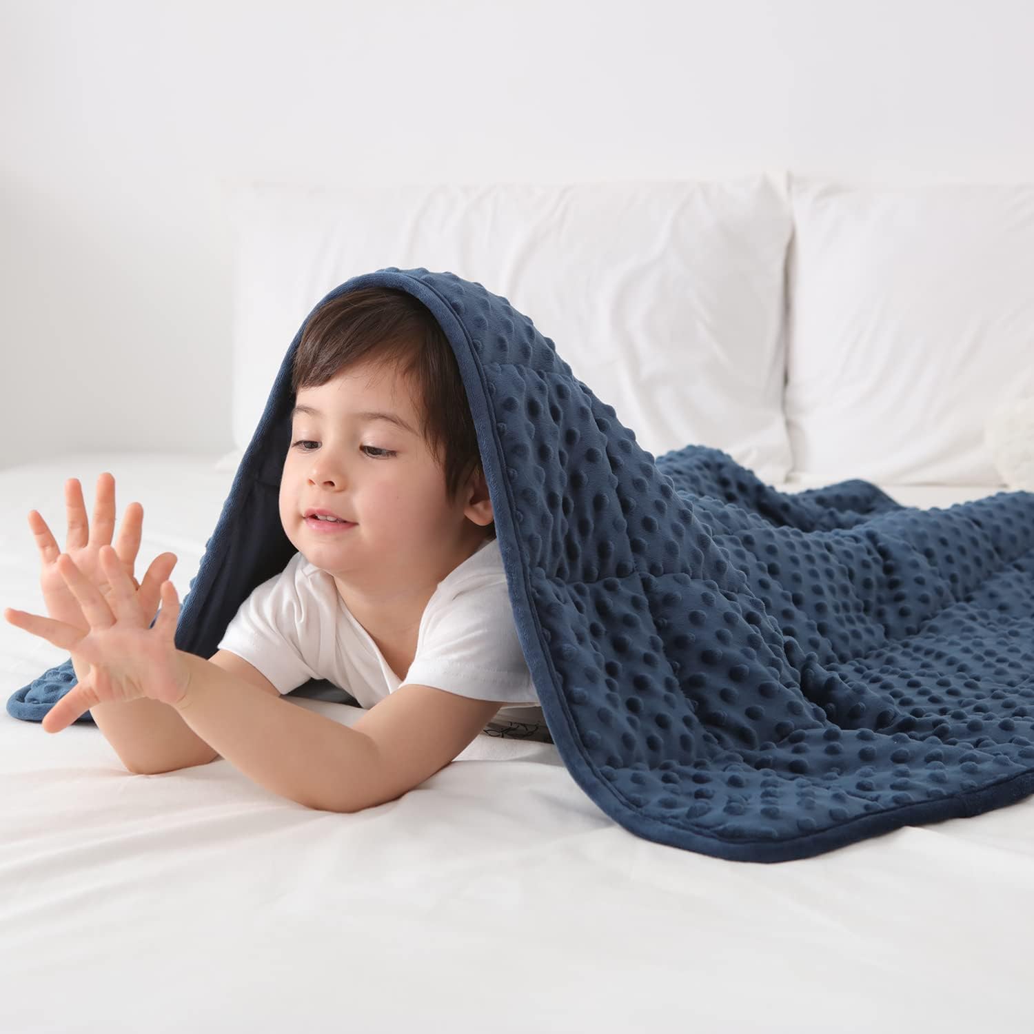Weighted Blanket Twin 12lbs for Adult(48"×72",Gray) Breathable Soft Minky Weighted Throw Blanket for All Season,Heavy Blanket with Premium Glass Beads