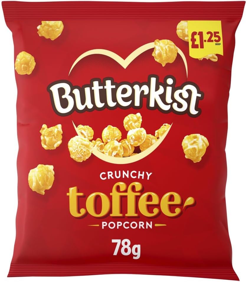 Butterkist Popcorn 15 x 78g £1.25 Price Marked Bags (Crunchy Toffee) NORSONS