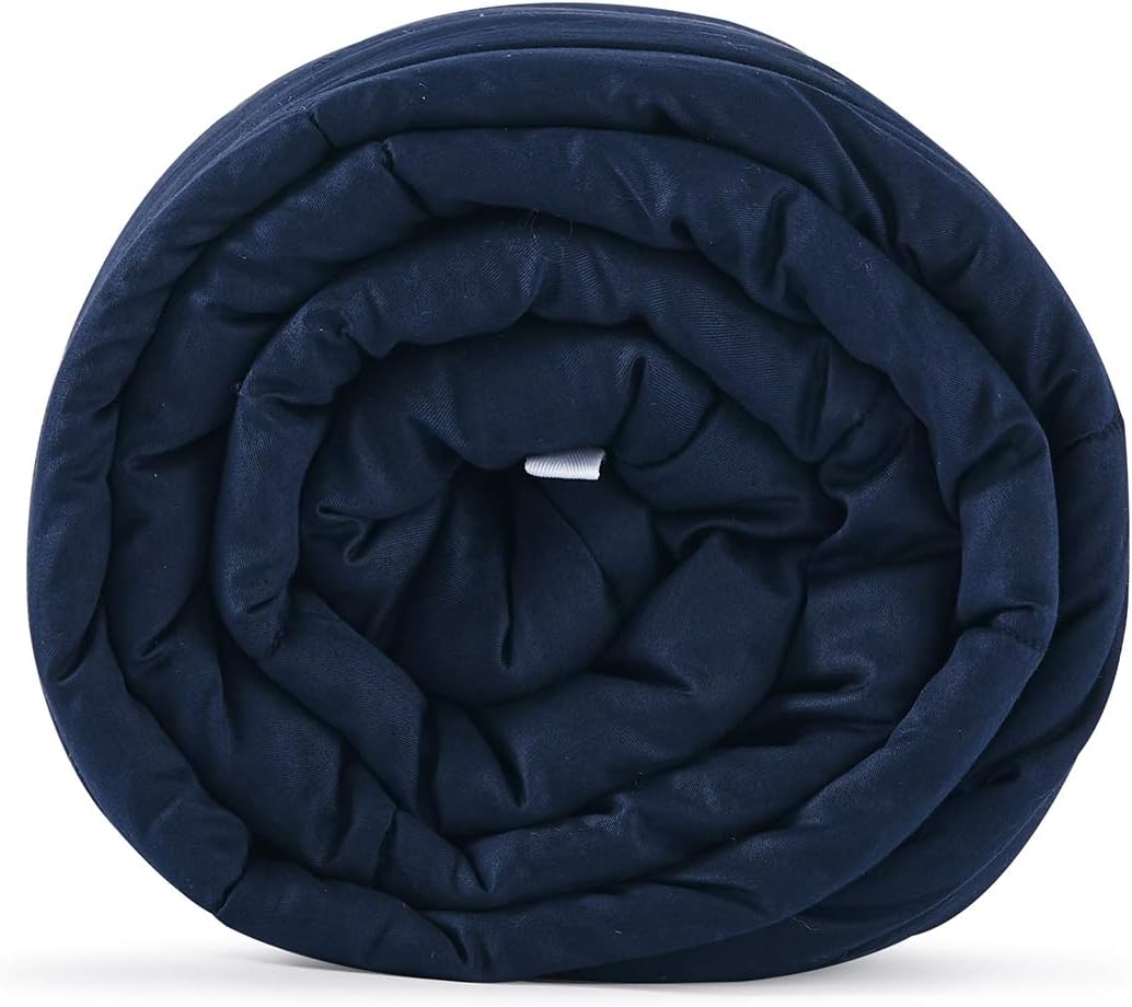 TONGDADA Minky Weighted Blanket | 60''x80'',10lbs | Cozy and Soft Minky Weighted Throw Blanket | Luxury Velvet with Premium Glass Beads | White Minky