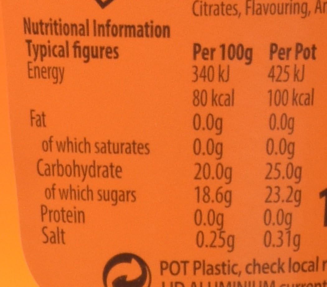 Hartleys Orange Flavour Jelly 125 g (Pack of 12) NORSONS