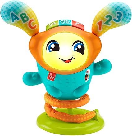Fisher-Price DJ Bouncin’ Beats UK version, Baby Toys 12+ Months | Baby Sensory Toys for 1 Year Old Boys | Musical Toys for 1 Year Old Girls | Babies 1st Birthday Gifts for Girls | 9-36m, HJP92 Fisher-Price