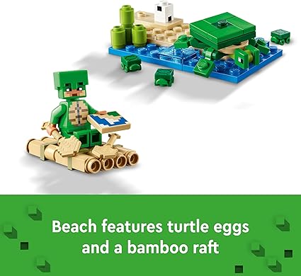 LEGO Minecraft The Turtle Beach House Animal-Care Toy for Kids, Girls and Boys Aged 8 Plus Years Old, Building Set with Characters and Figures from the Game, Gift for Gamers 21254 Lego