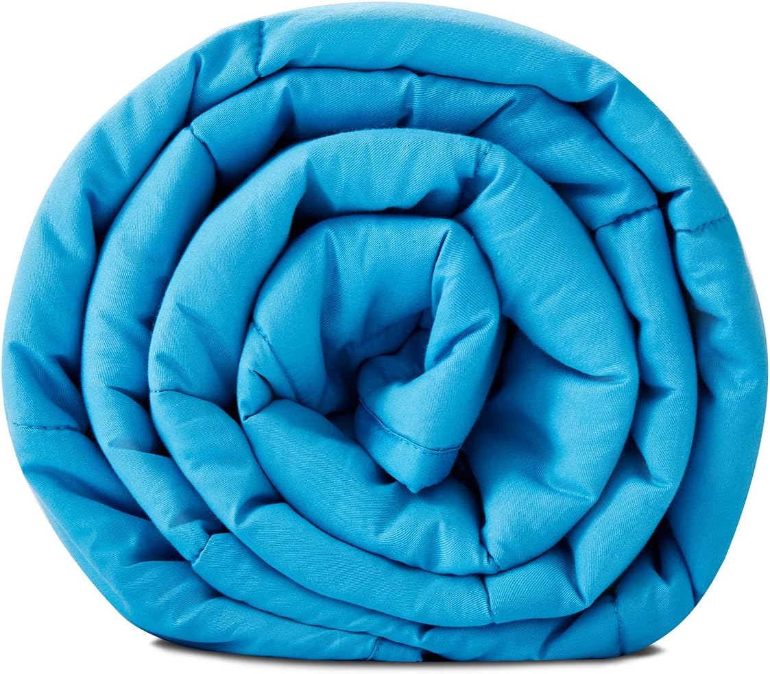 TONGDADA Minky Weighted Blanket | 60''x80'',10lbs | Cozy and Soft Minky Weighted Throw Blanket | Luxury Velvet with Premium Glass Beads | White Minky