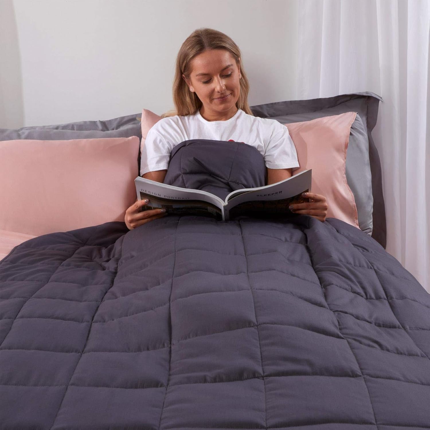 Weighted Blanket 6kg for Children Kids Teenagers Adults Sleep Double - 50" x 70" 13.2lb - Weighted Blanket Kids for Bed, Sofa, Couch, Chair - Warm Blanket