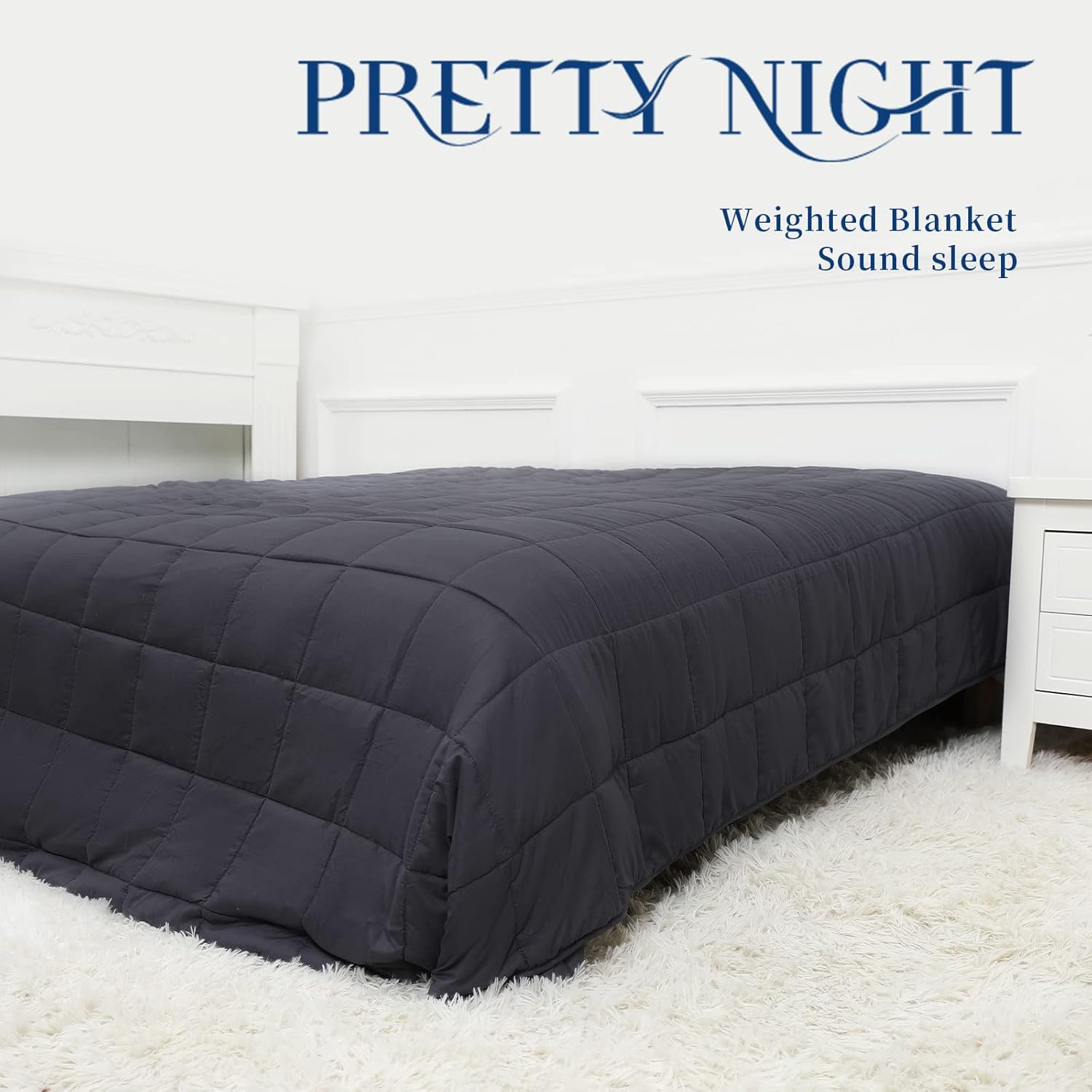 Weighted Blanket 20lbs King Size Dark Grey 88"x104" Weighted Blankets for Adults Heavy Blanket are Comfortable and Cozy
