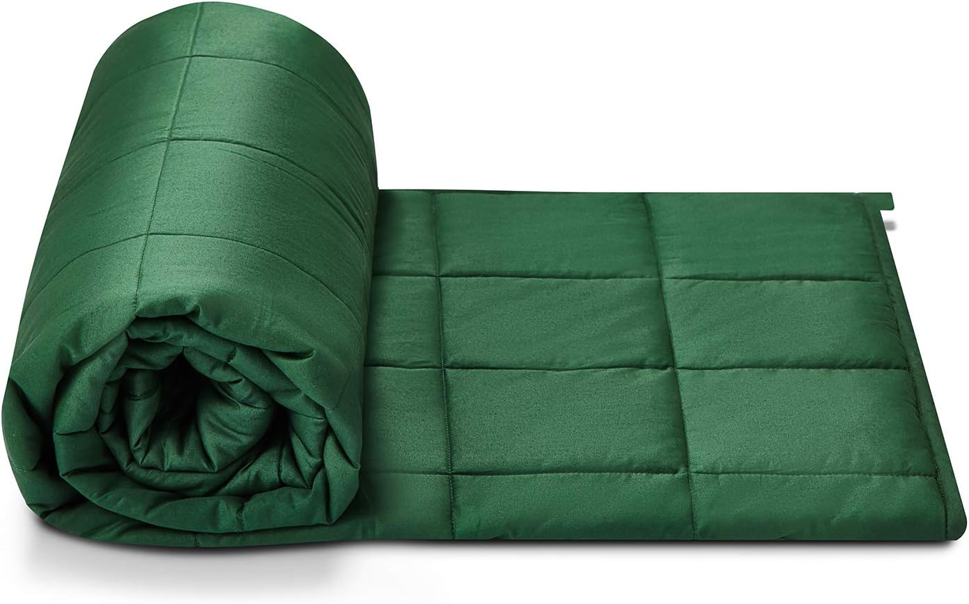TONGDADA Minky Weighted Blanket | 60''x80'',10lbs | Cozy and Soft Minky Weighted Throw Blanket | Luxury Velvet with Premium Glass Beads | White Minky
