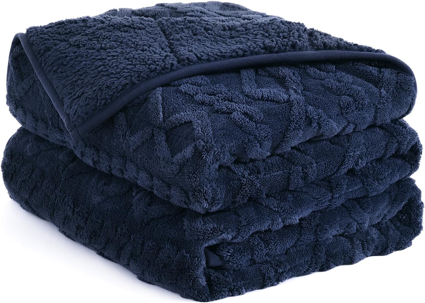 Topblan Weighted Blanket Queen Size 15lbs, Adult Weighted Blankets with Cozy Warm Sherpa for Sleeping and Calming, Jacquard Heavy Blanket for Couch Bed, Grey, 60 x 80 inches