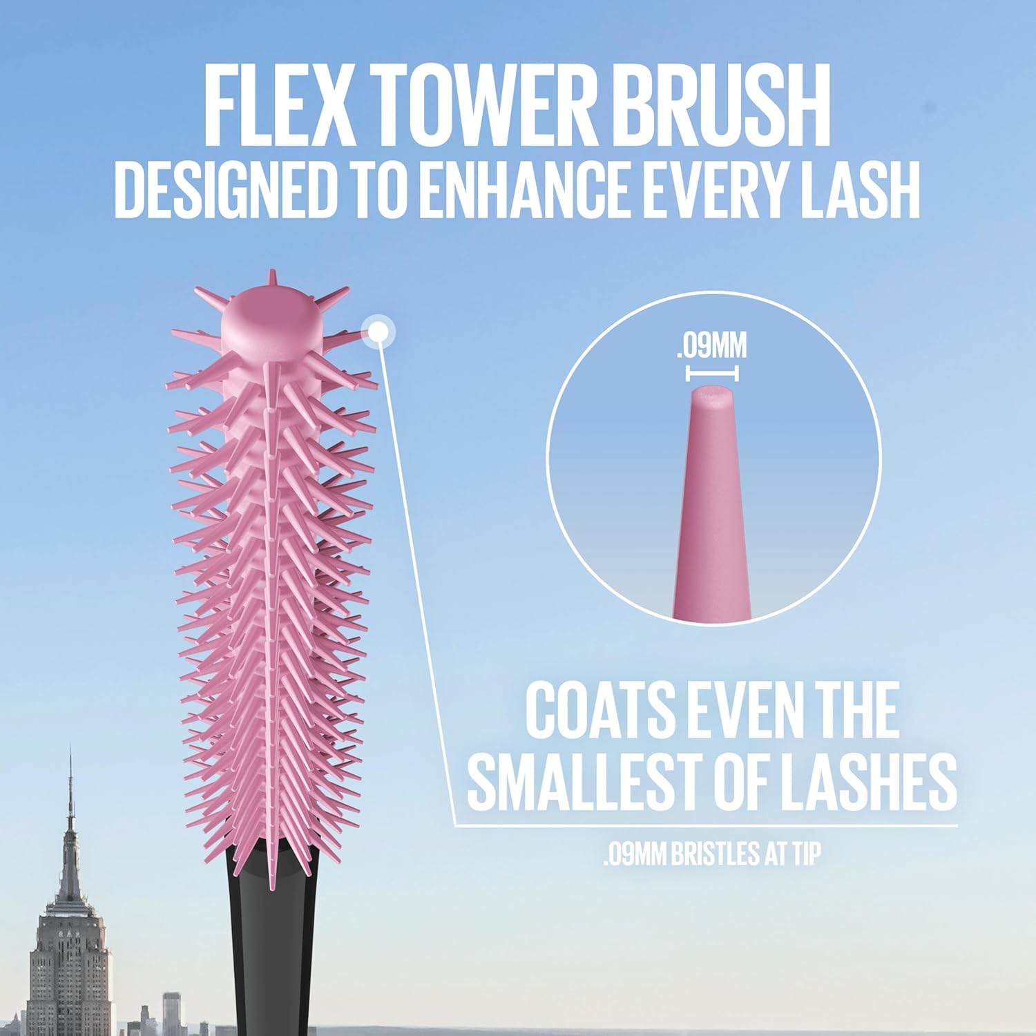 Maybelline Mascara, Lash Sensational Sky High Volumizing & Thickening, Eyelash Lengthening, Flake-Free Formula, Washable Mascara Infused with Bamboo Extract, Full Volume Mascara, Colour: Black