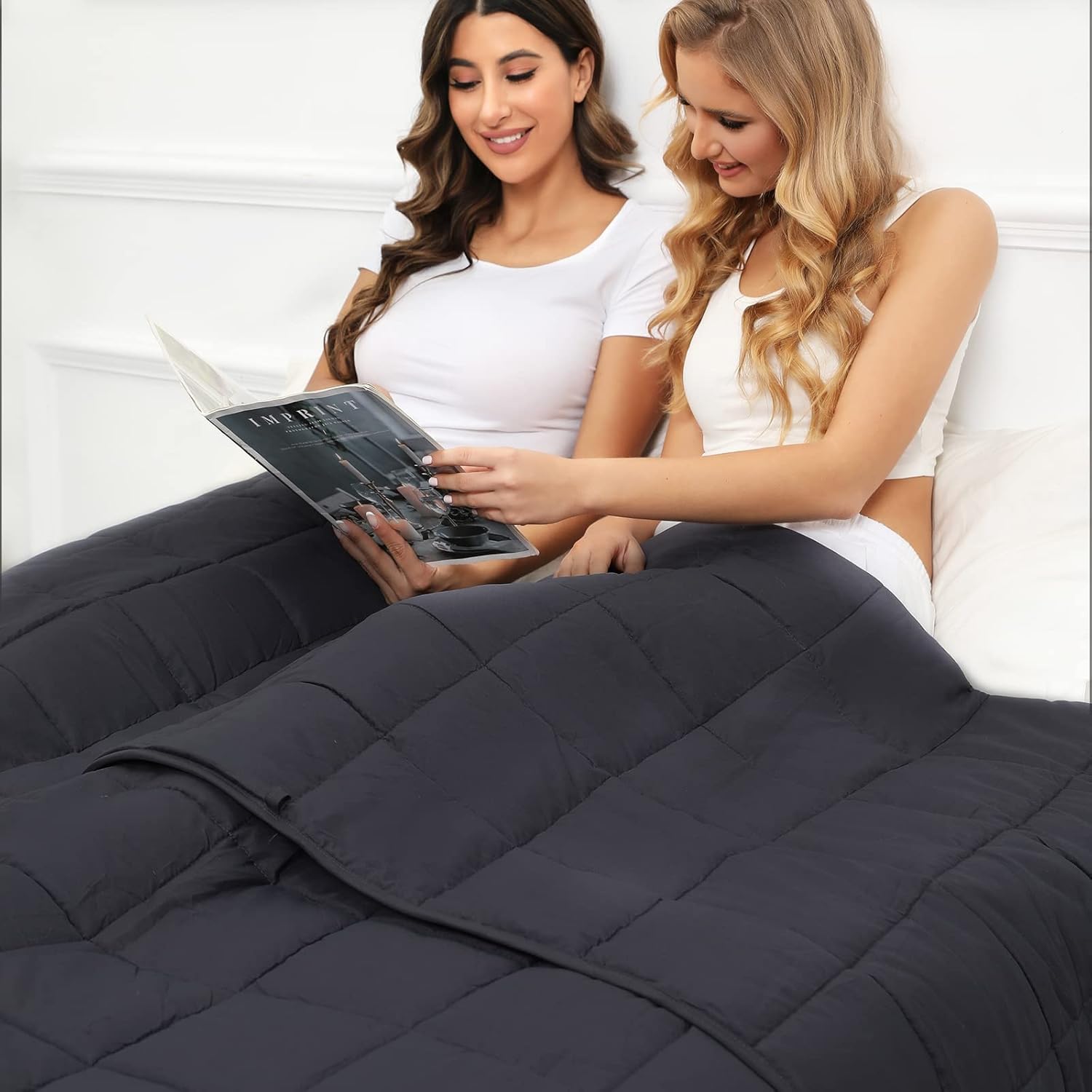 Weighted Blanket 20lbs King Size Dark Grey 88"x104" Weighted Blankets for Adults Heavy Blanket are Comfortable and Cozy