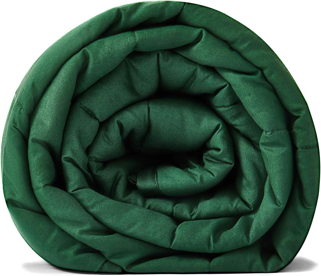 TONGDADA Minky Weighted Blanket | 60''x80'',10lbs | Cozy and Soft Minky Weighted Throw Blanket | Luxury Velvet with Premium Glass Beads | White Minky