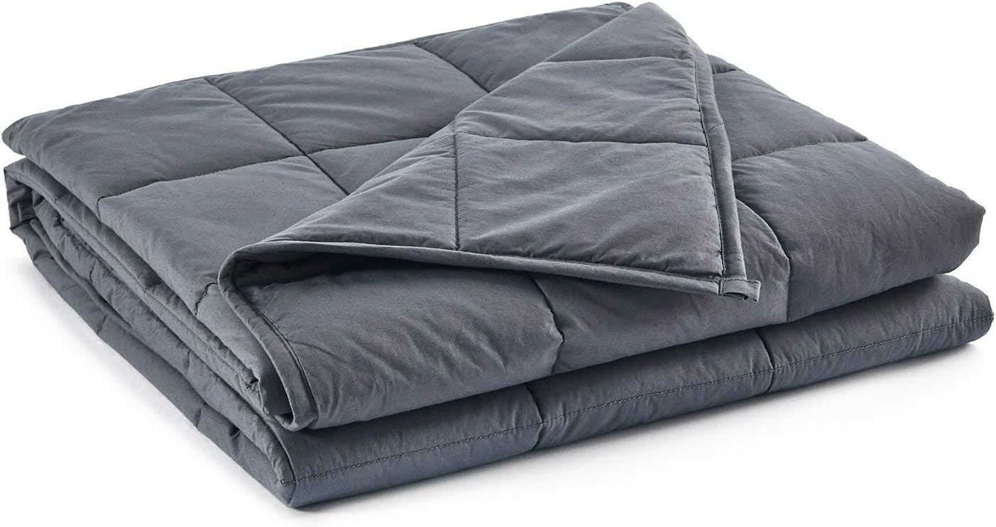 TONGDADA Minky Weighted Blanket | 60''x80'',10lbs | Cozy and Soft Minky Weighted Throw Blanket | Luxury Velvet with Premium Glass Beads | White Minky