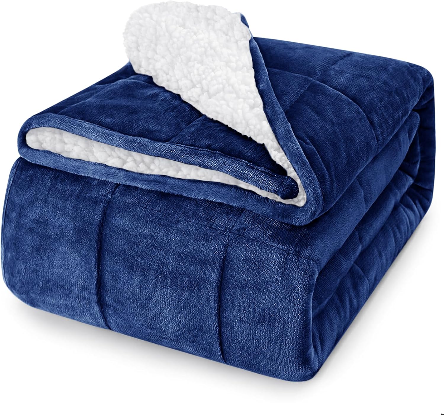 CYMULA Weighted Lap Blanket for Adults, Weighted Lap Pad Blanket for All Seasons (29" x 24" 7lbs, Purple) Travel Office Nap, Small Weighted Blanket for Sleeping
