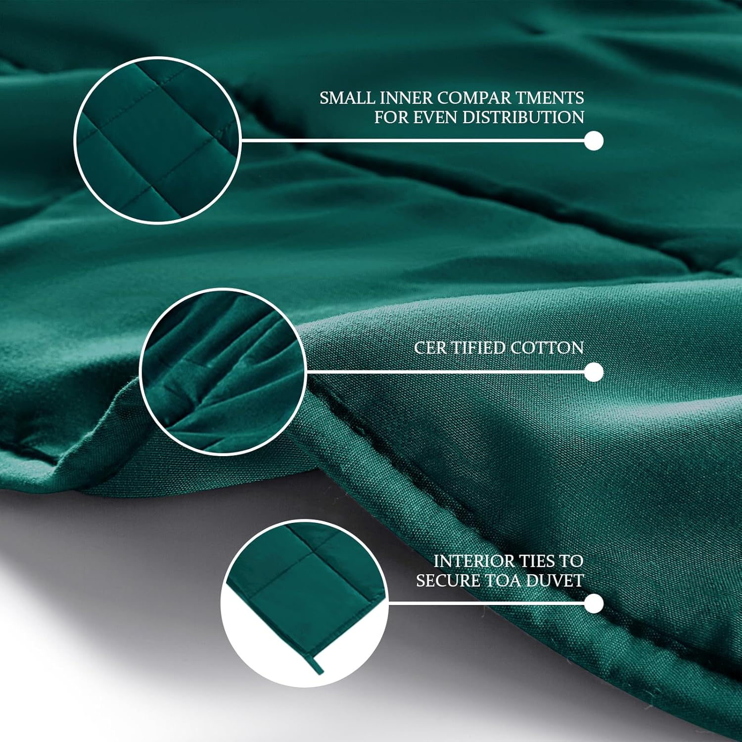 CYMULA Weighted Blanket for Adults (20lbs 60"x80" Queen Size) - Cooling Breathable Heavy Blankets for Summer Winter - Ultra Microfiber Soft Comfort Throw with Glass Beads - Gifts for Men/Women