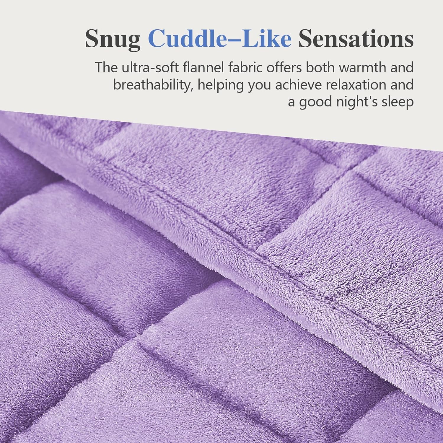 CYMULA Weighted Lap Blanket for Adults, Weighted Lap Pad Blanket for All Seasons (29" x 24" 7lbs, Purple) Travel Office Nap, Small Weighted Blanket for Sleeping