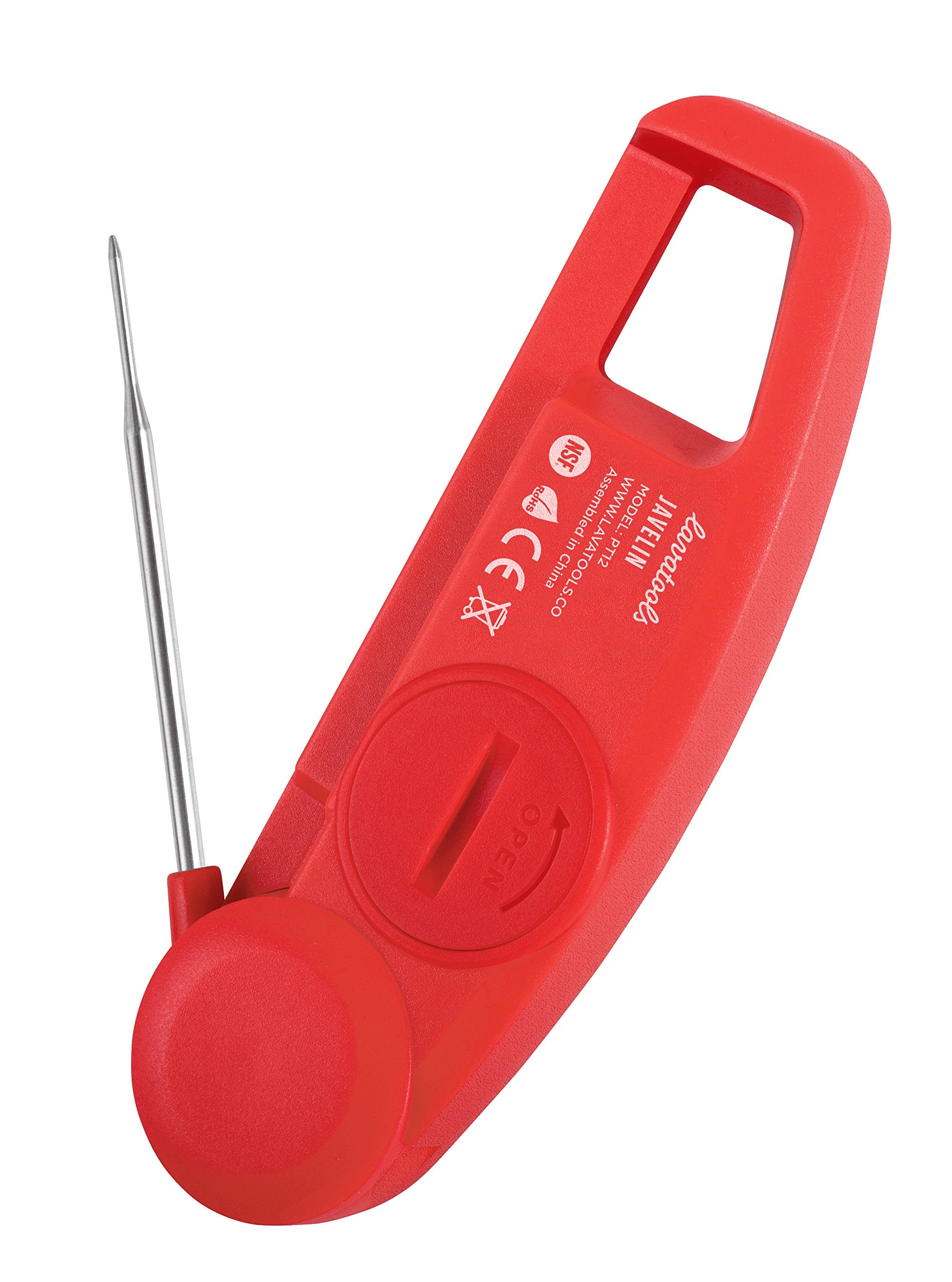 Lavatools PT12 Javelin Digital Instant Read Meat Thermometer for Kitchen, Food Cooking, Grill, BBQ, Smoker, Candy, Home Brewing, Coffee, and Oil Deep Frying (Chipotle) NORSONS