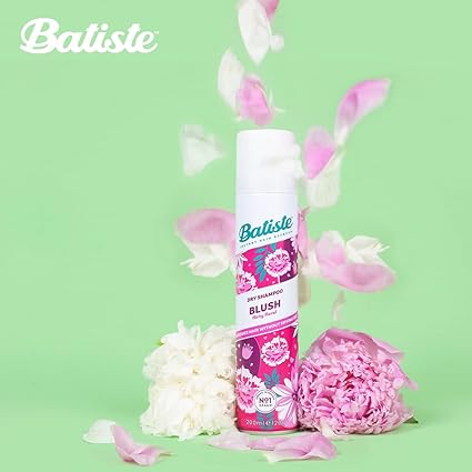 Batiste Dry Shampoo in Blush 200ml, Floral & flirty Fragrance, No Rinse Spray to Refresh Hair in Between Washes Batiste