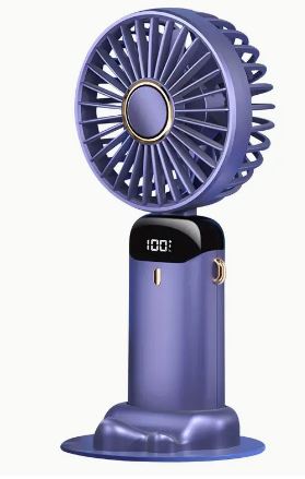 Portable Hand-held Fan Mini Folding Desk Fan Cooler Cooling USB Rechargeable Fans with 5 Speeds Jsdoin