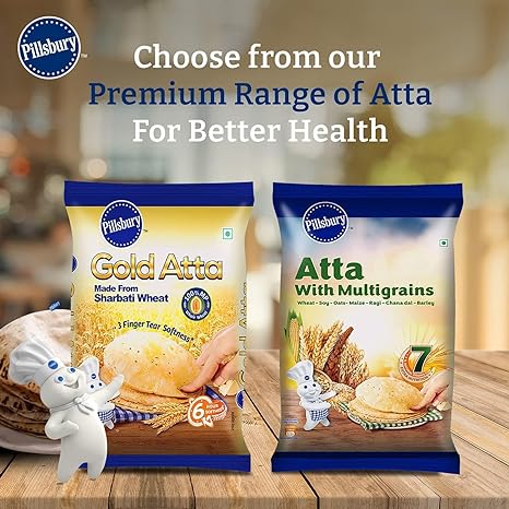 Pillsbury Whole Wheat Flour (Chakki Atta), 5 kg Pilsbury