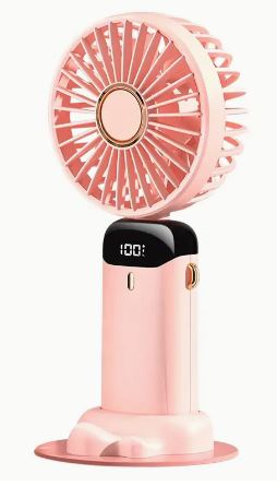 Portable Hand-held Fan Mini Folding Desk Fan Cooler Cooling USB Rechargeable Fans with 5 Speeds Jsdoin