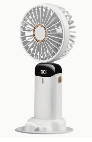 Portable Hand-held Fan Mini Folding Desk Fan Cooler Cooling USB Rechargeable Fans with 5 Speeds Jsdoin