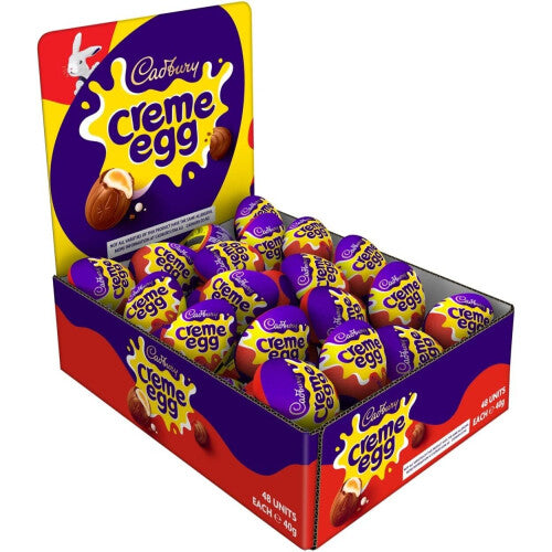 Cadbury Creme Egg (Pack of 48). Easter, Egg Hunt,Present, Chocolate Filled Eggs OFFICIAL Cadbury