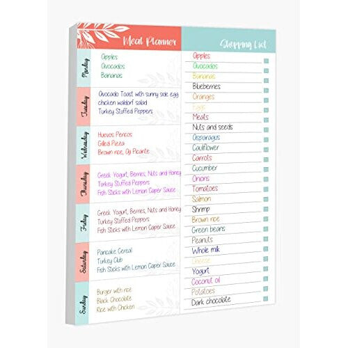 Meal planner and shopping list 52 weekly tearoff pages Meal planner pad Magnetic meal planner for fridge Magnetic Notepads with Grocery List for Giftinghouse