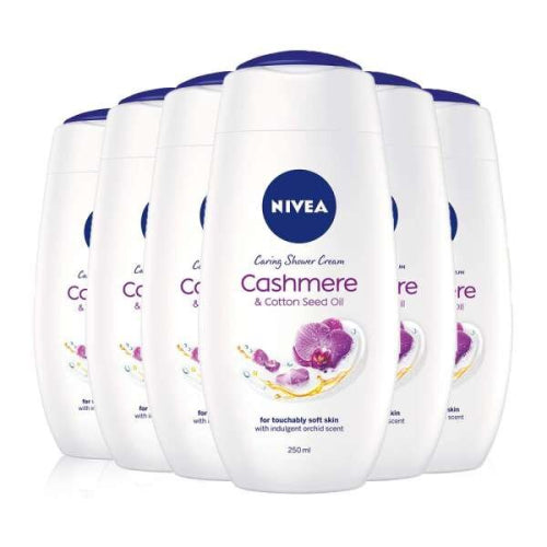 Nivea Shower Cashmere & Cotton 250ml (Pack of 6) NORSONS